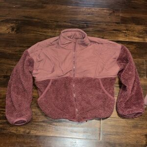 aeropostale pinky maroon fleece lined jacket
